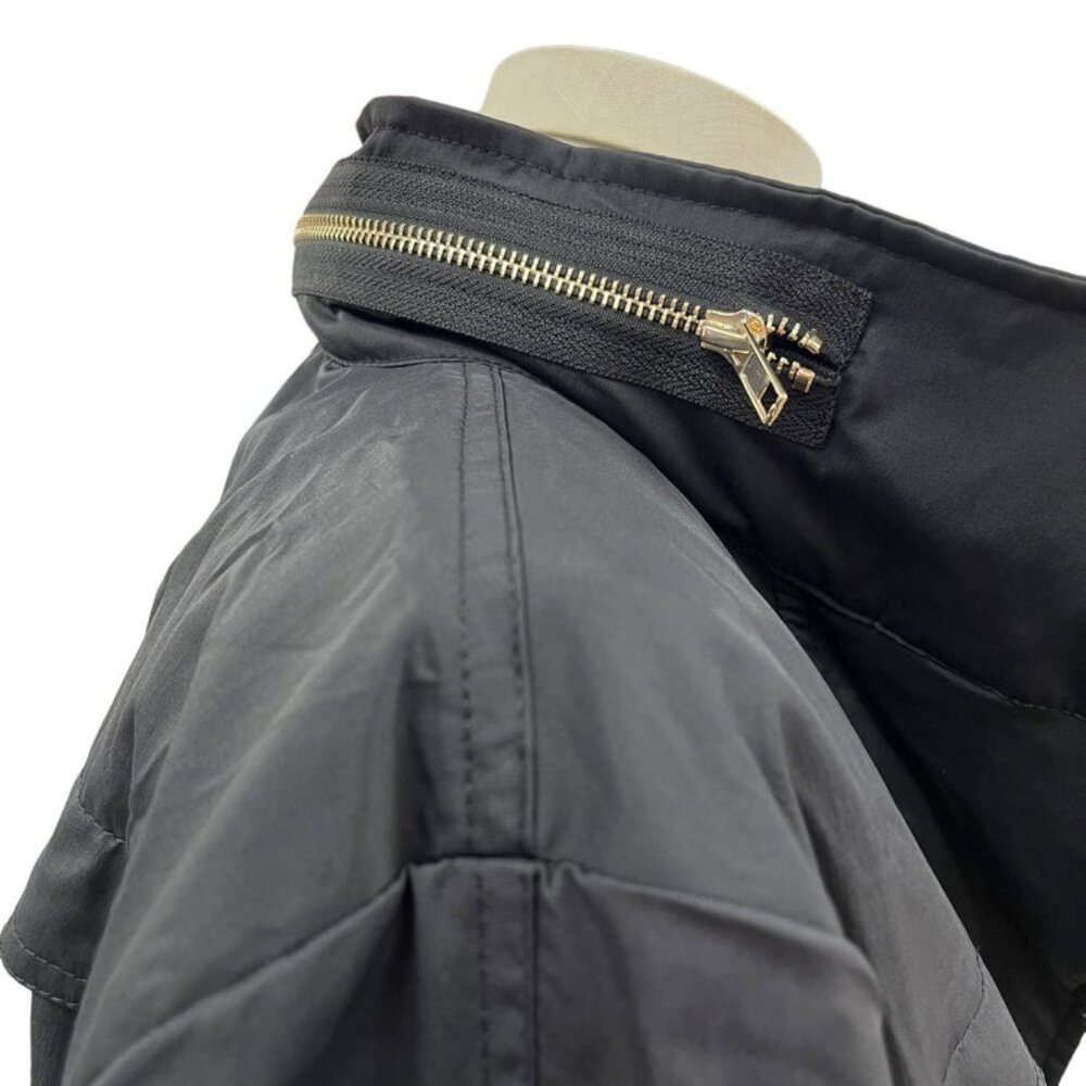 Cloister Collection Tessa Jacket black gold hardware concealed Hood Size M-L - Picture 6 of 11